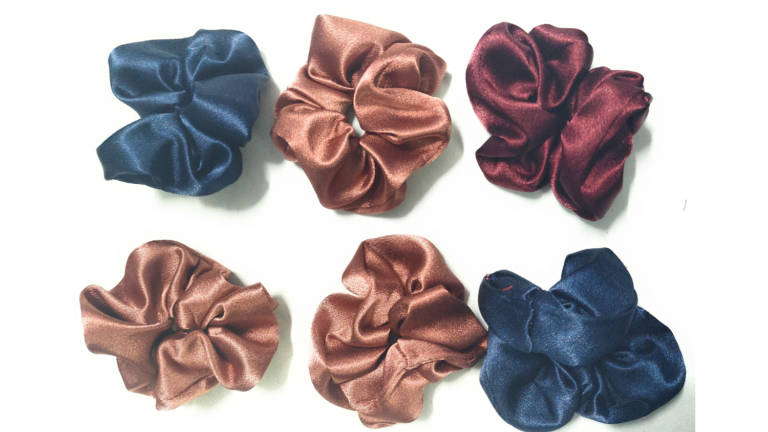 Satin silk scrunchies Rubber Band2