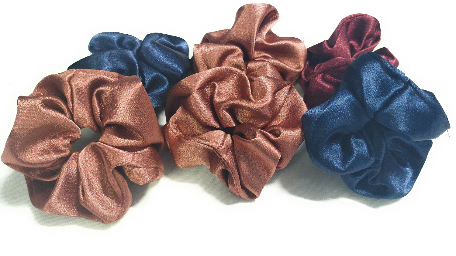 Satin silk scrunchies Rubber Band3