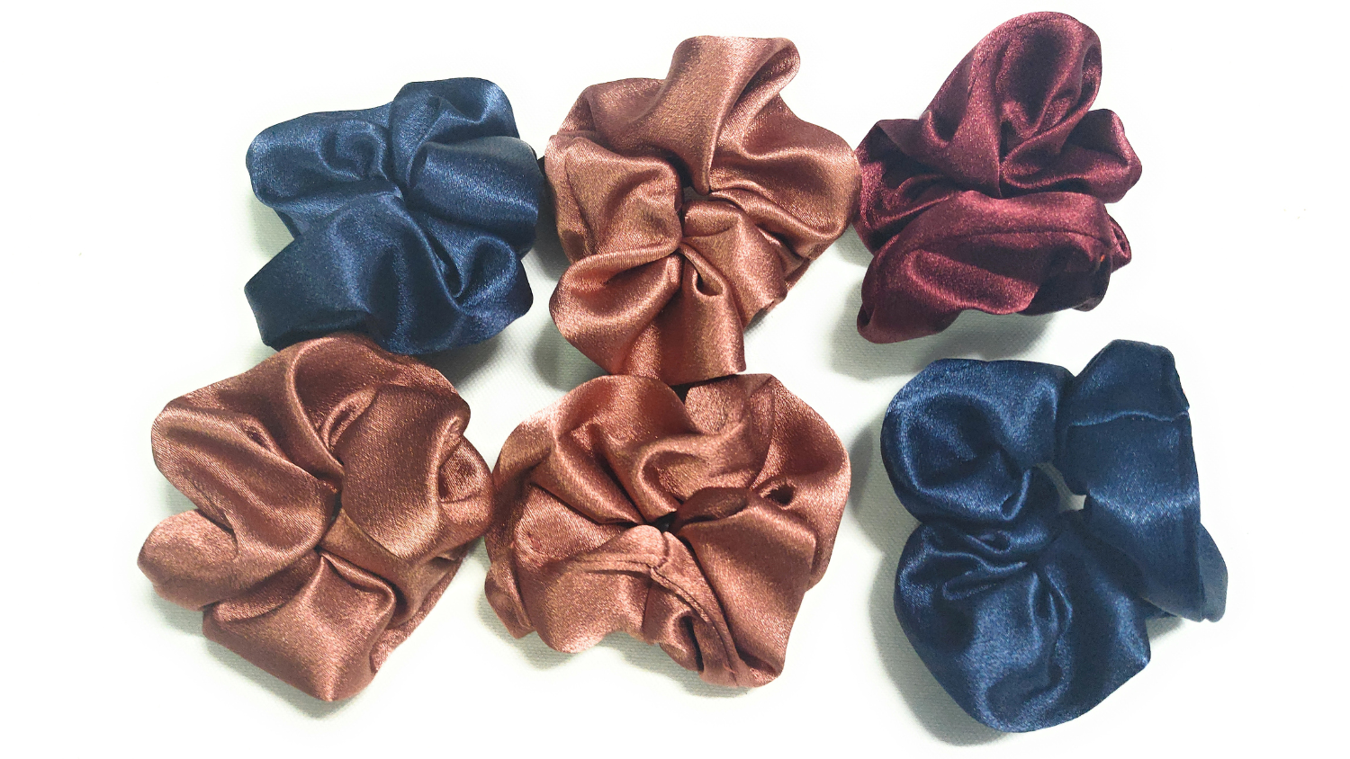 Satin silk scrunchies Rubber Band5