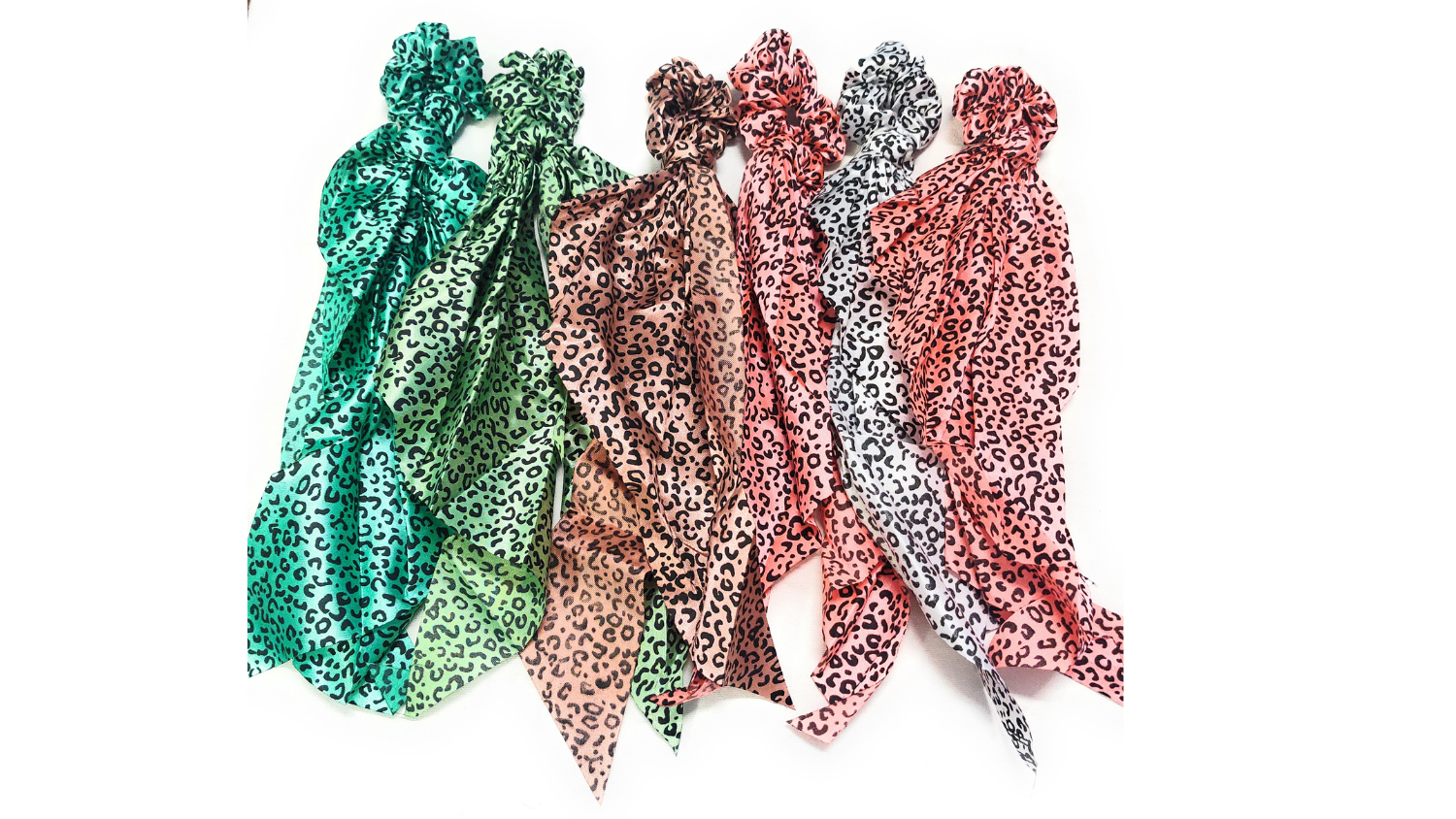 Designer Ribbon Scarf Scrunchies - Image 2