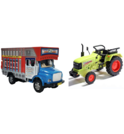 Farm Tractor And Public Truck Toy