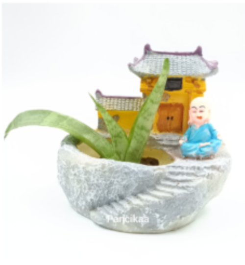 Monk with Temple Planter