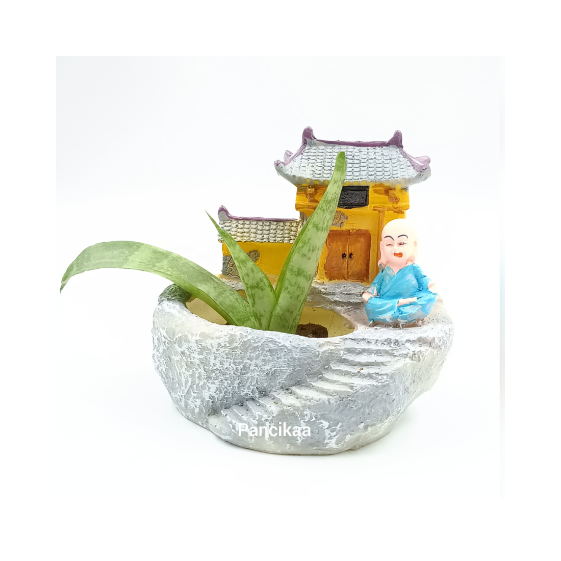 Monk with Temple Planter