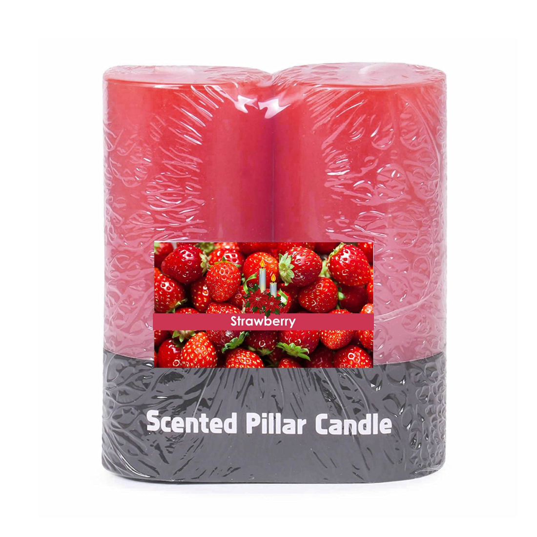 Strawberry Scented Pillar Candles