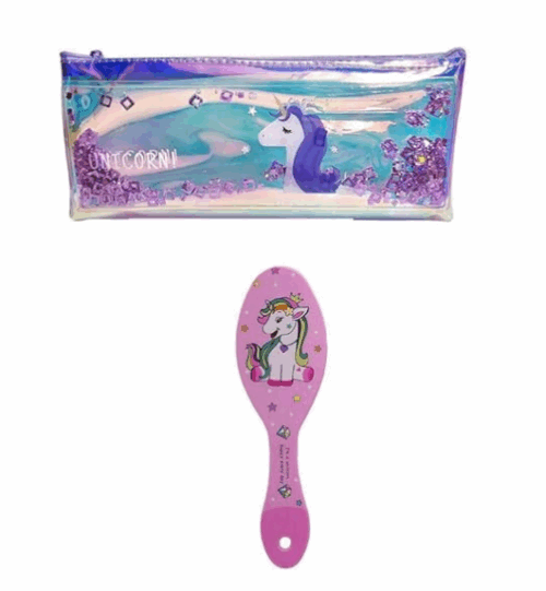 Unicorn Print Hair Brush