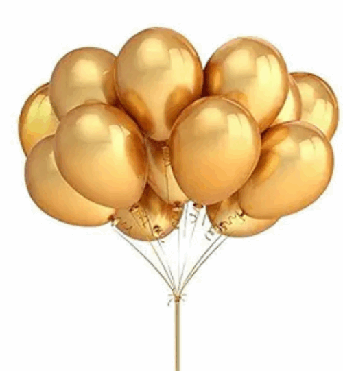 Golden Metallic Balloon 50 Pcs
