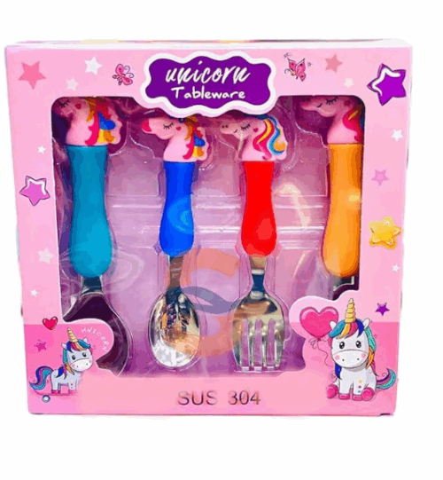 Unicorn Fork and Spoon for Kids